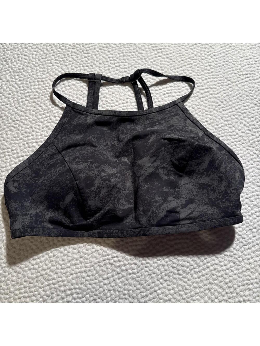 Lululemon See The Sea Swim Top Black Gray Size 8